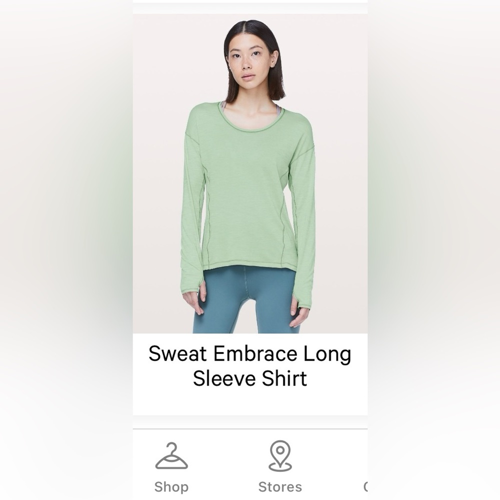 Lululemon Sweat Embrace Long Sleeve Tee